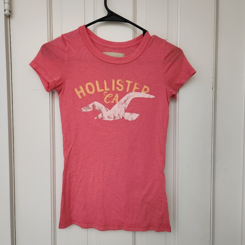 Pink Hollister Graphic Tee